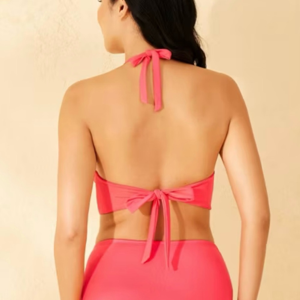 Pink Halter Bikini Top by Shade & Shore - Picture 2 of 5